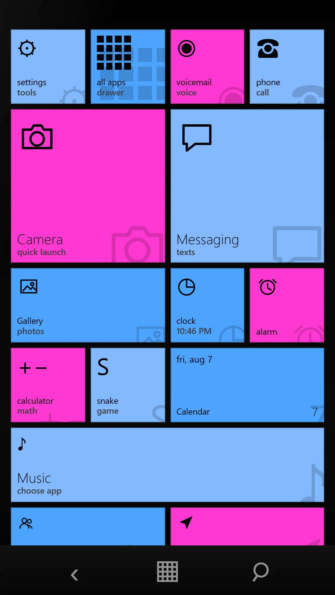 Squares skin in Blue