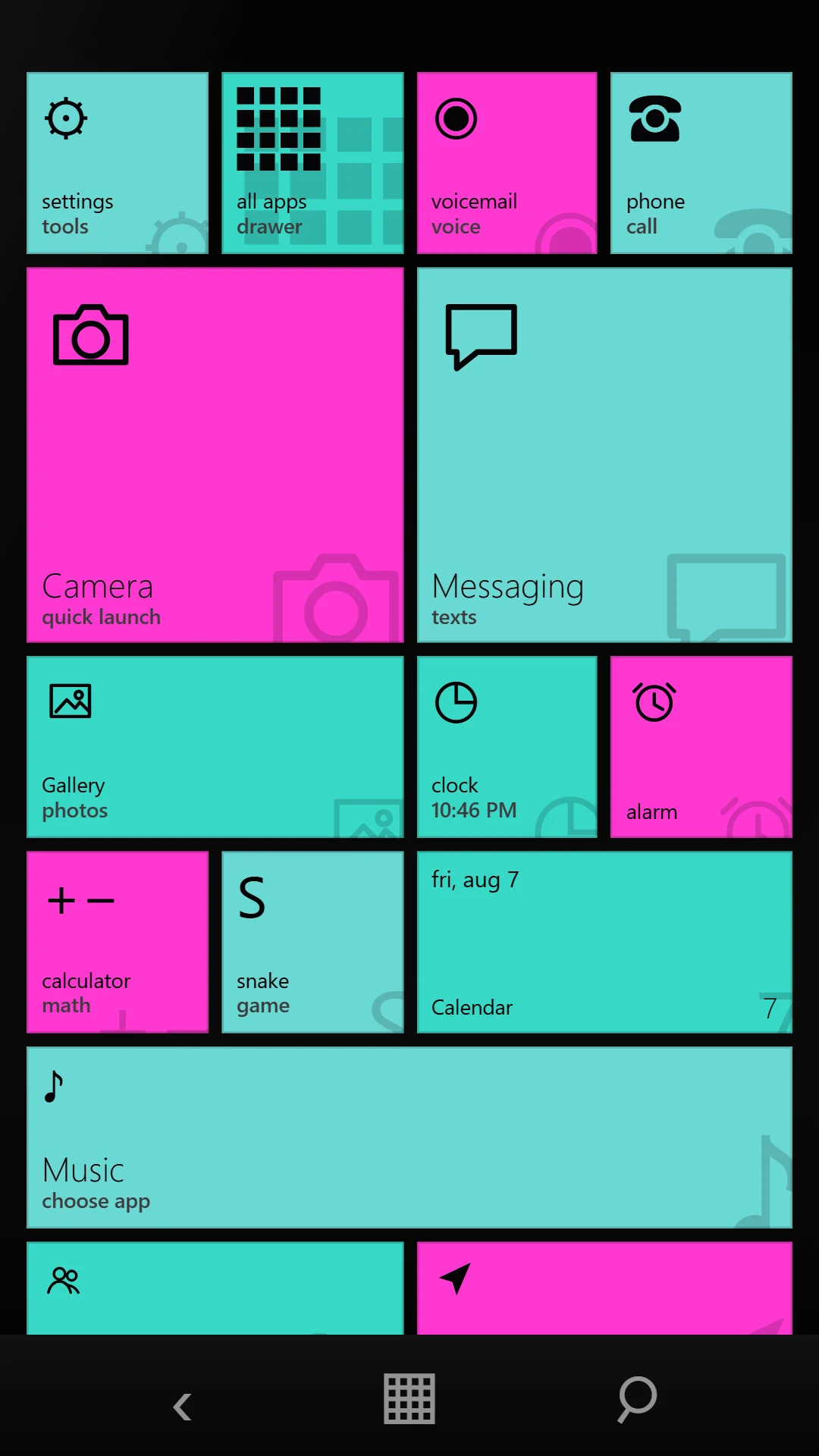 Squares skin in Teal
