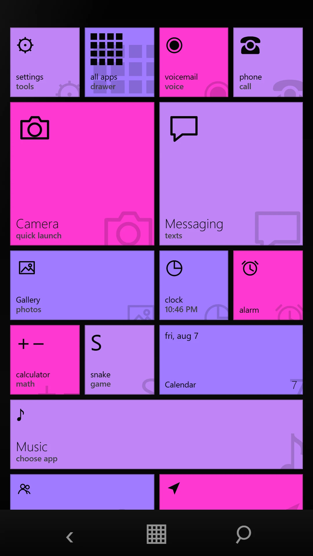 Squares skin in Grape
