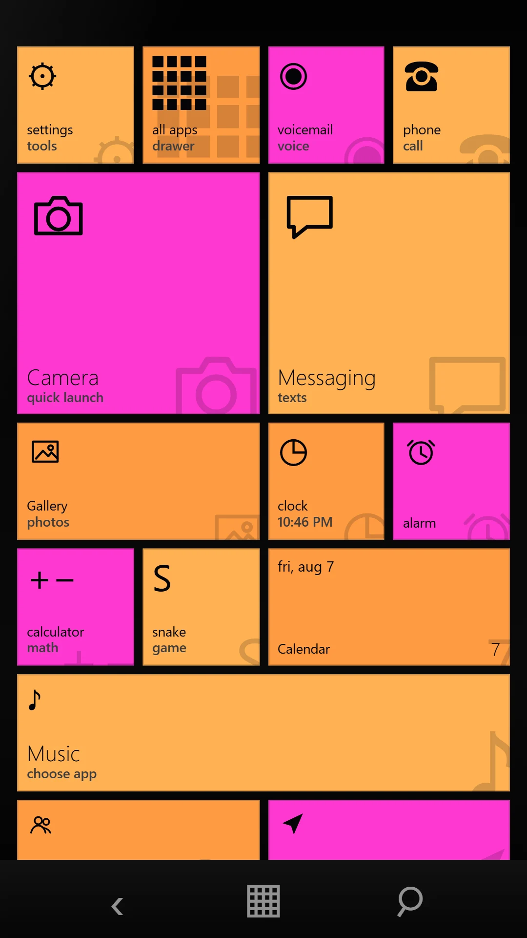 Squares skin in Orange