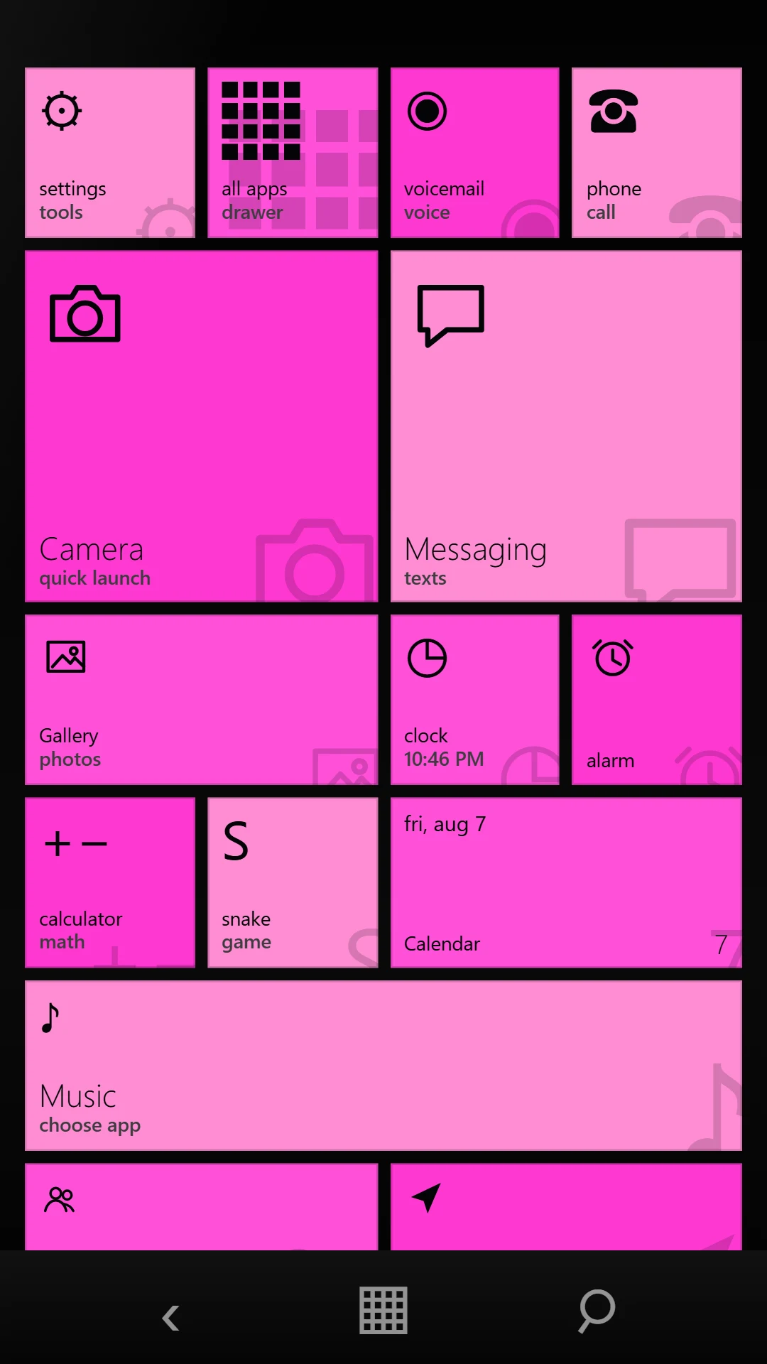 Squares skin in Pink