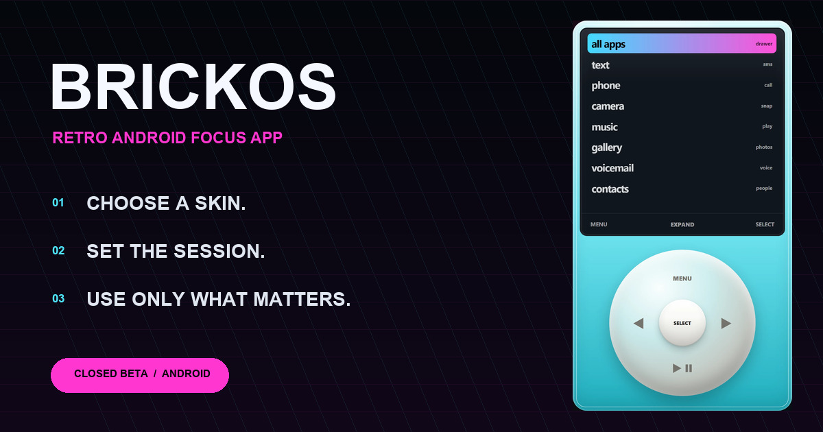 BrickOS social sharing card